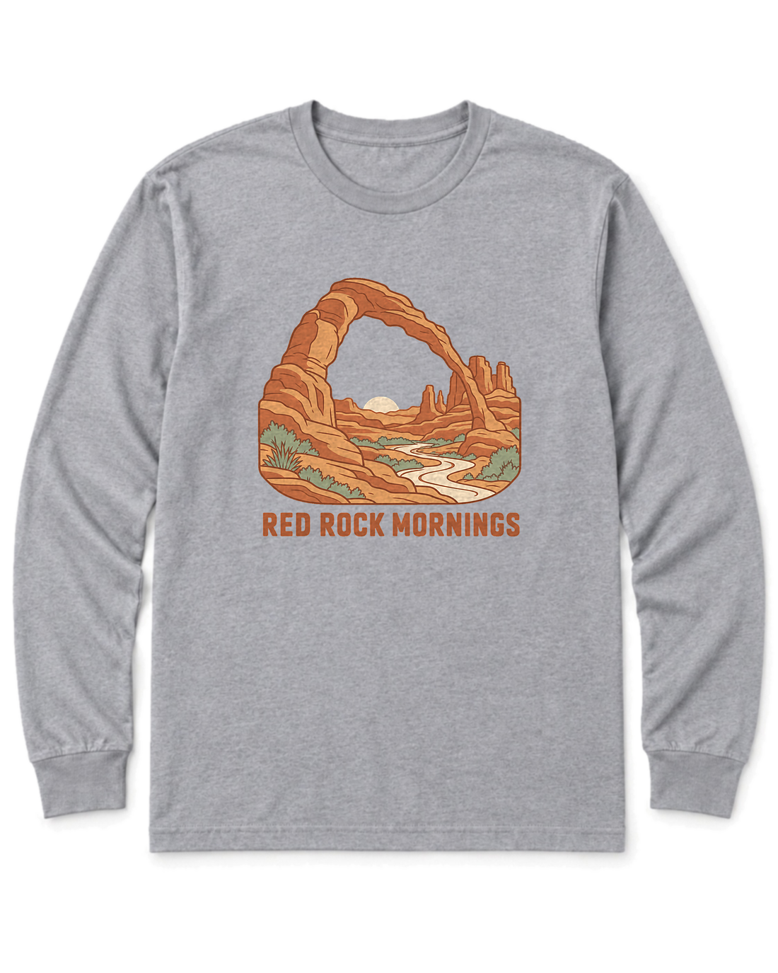 Red Rock Mornings Long Sleeve Shirt - Sport Grey
