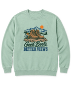 Good Boots, Better Views Sweatshirt - Chalky Mint