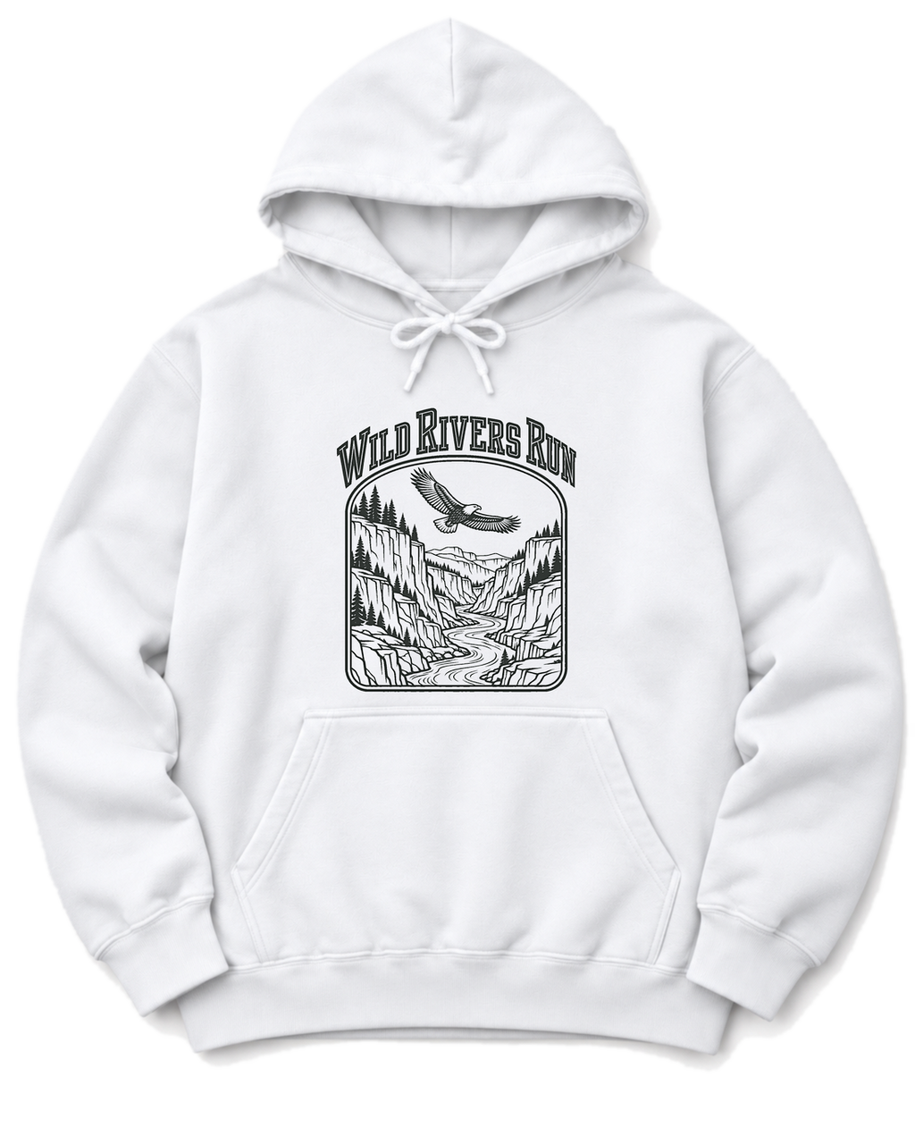 Wild Rivers Run Hoodie - White