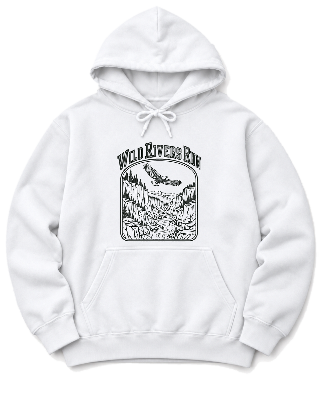 Wild Rivers Run Hoodie - White