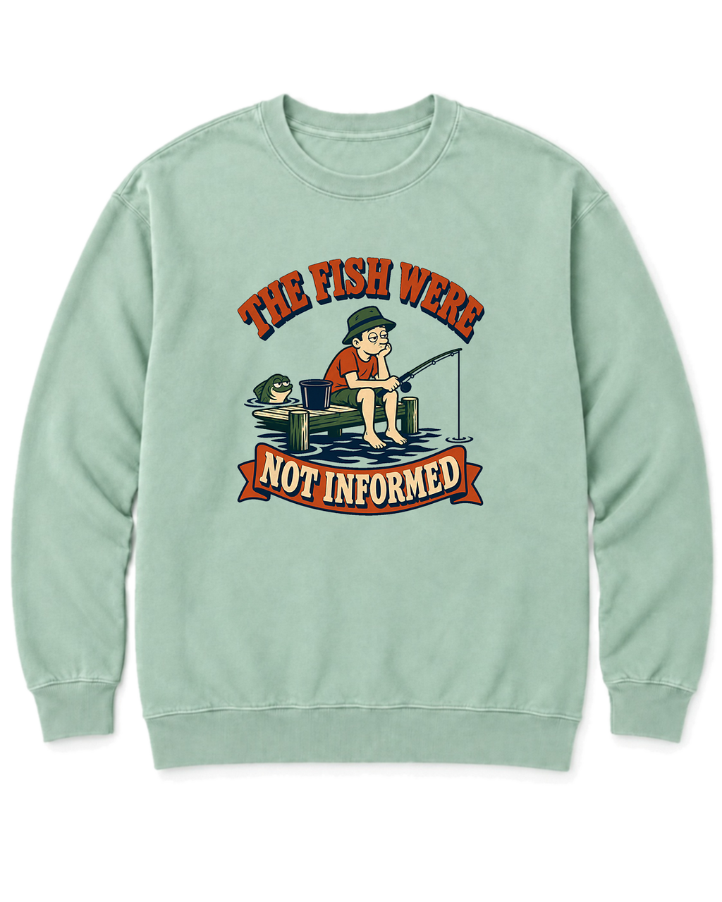The Fish Were Not Informed Sweatshirt - Chalky Mint