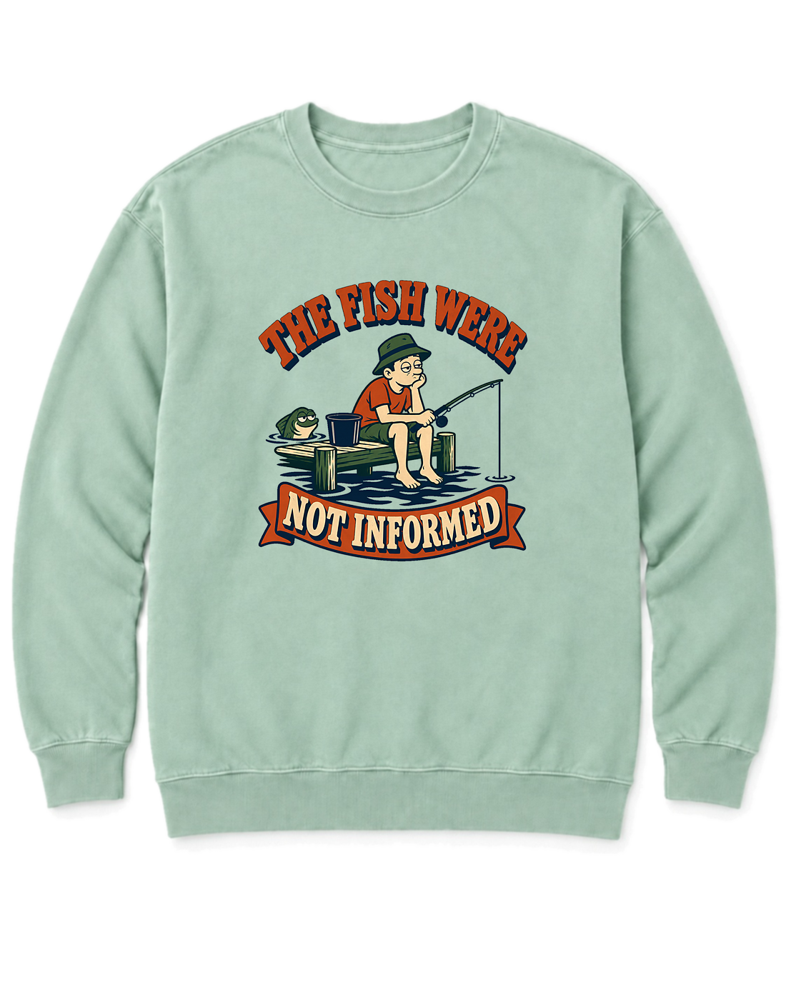 The Fish Were Not Informed Sweatshirt - Chalky Mint