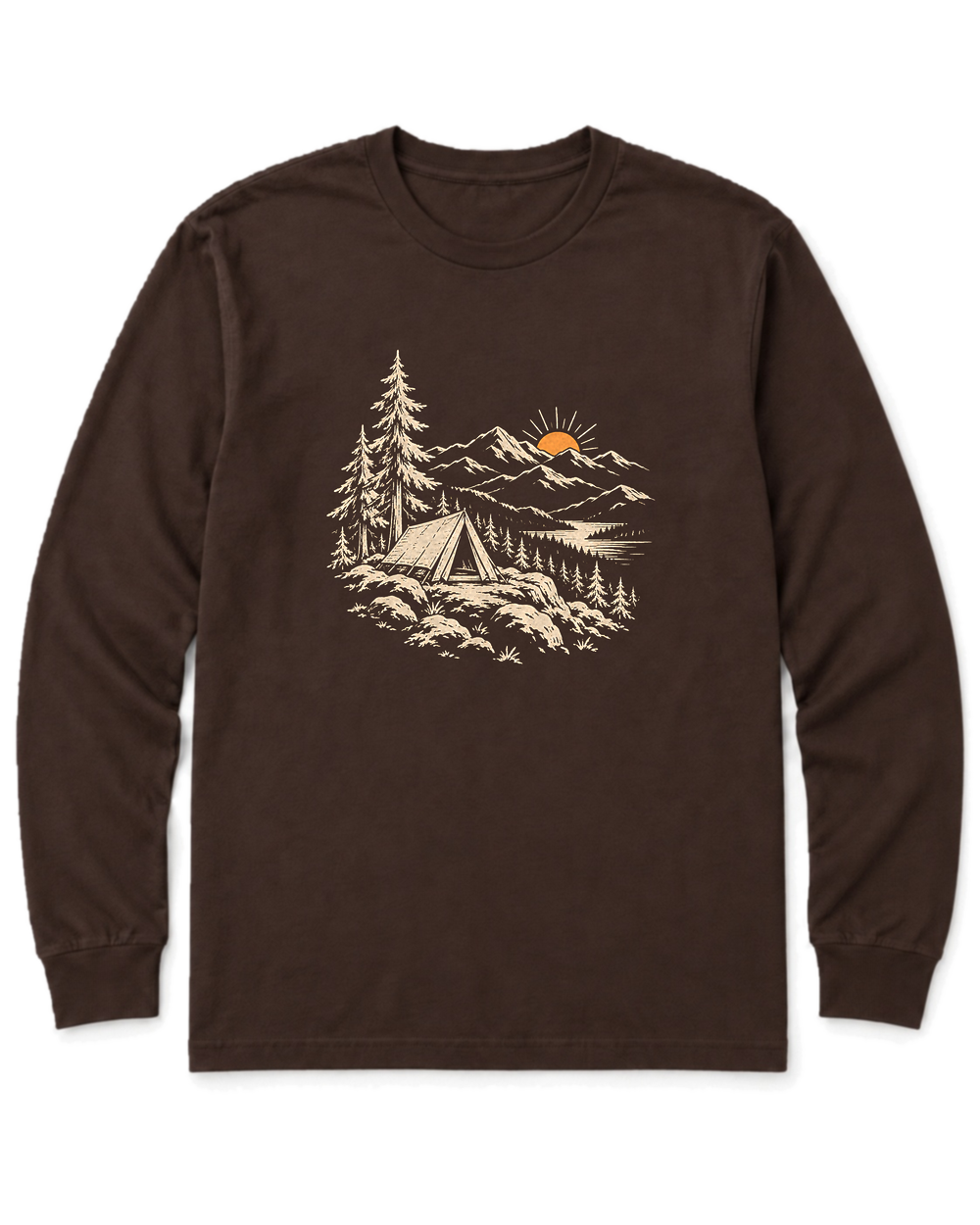 Summit Sunrise Long Sleeve Shirt - Dark Chocolate