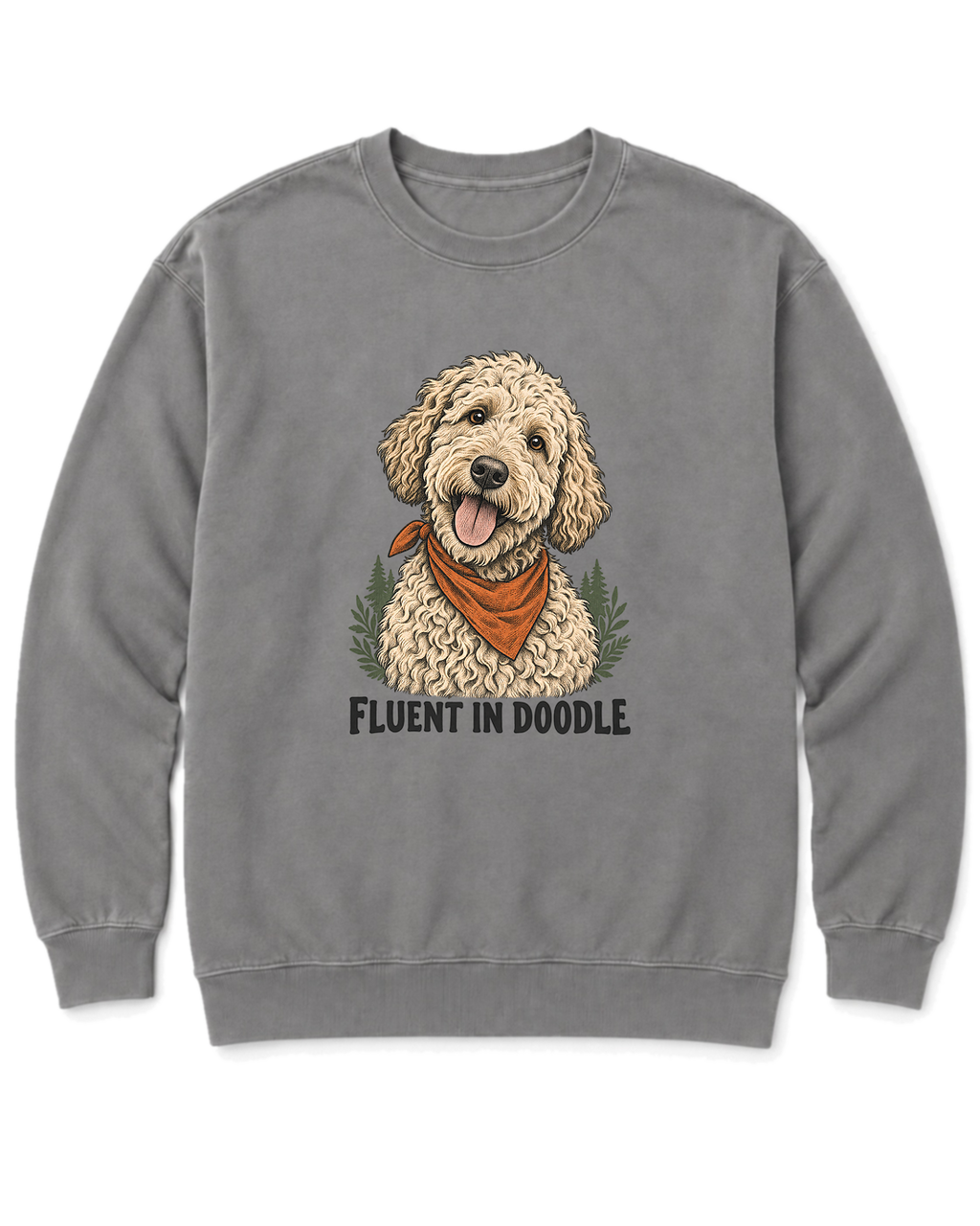 Fluent in Doodle Sweatshirt - Grey