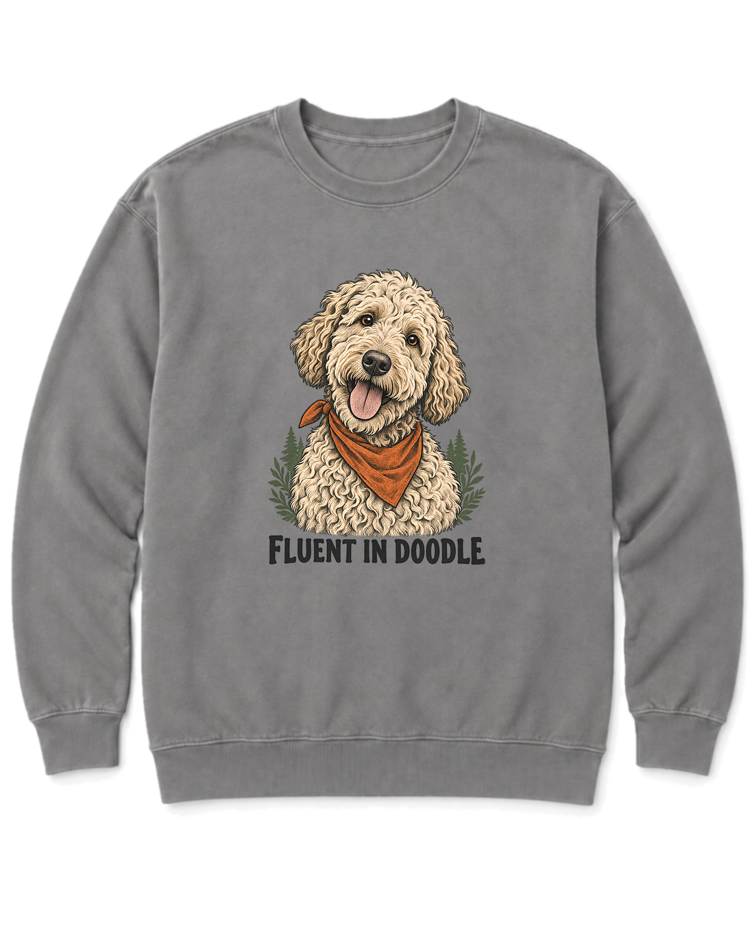 Fluent in Doodle Sweatshirt - Grey