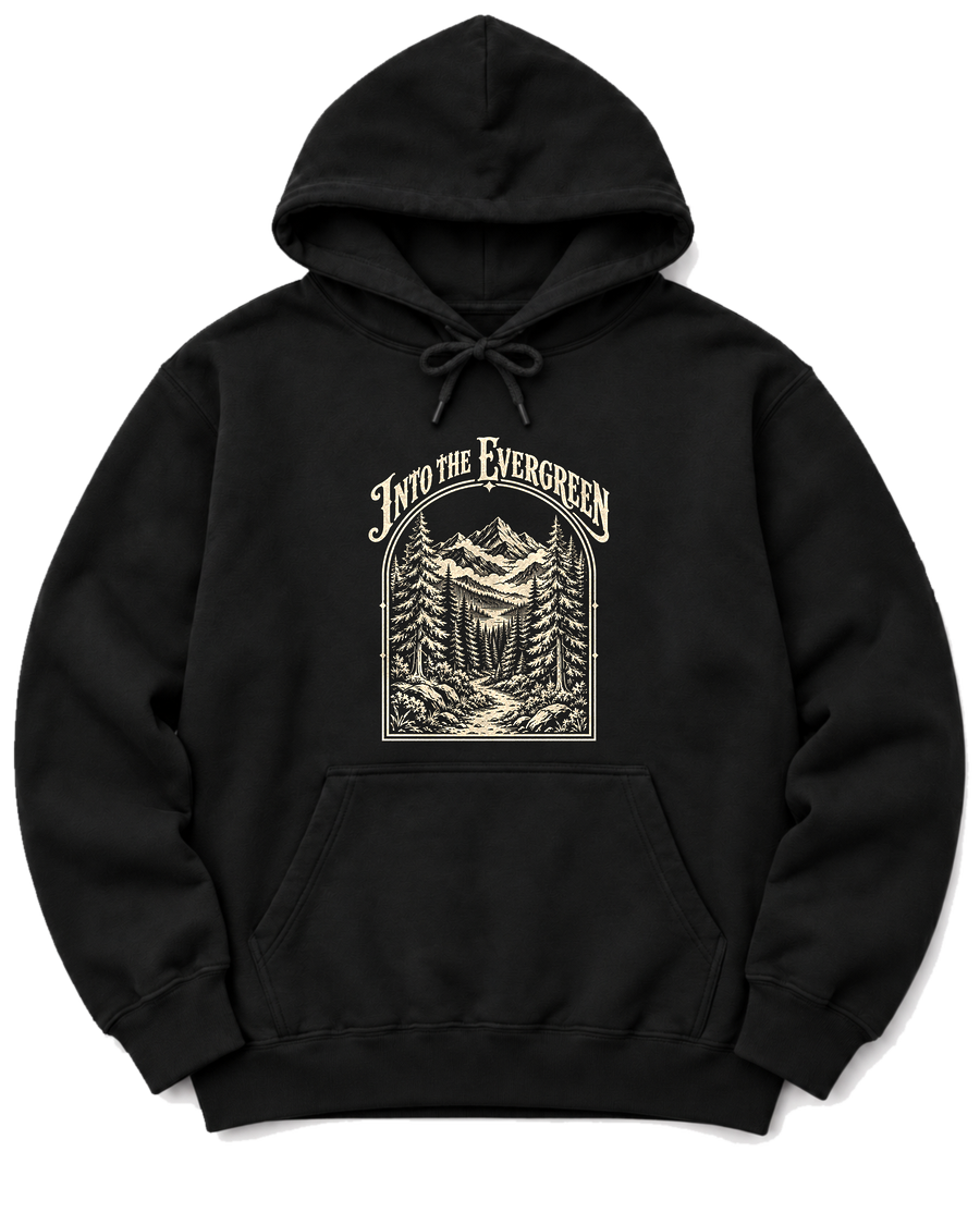 Into the Evergreen Hoodie - Black