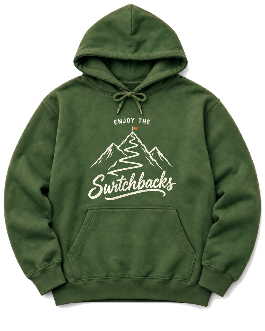 Enjoy the Switchbacks Hoodie - Military Green