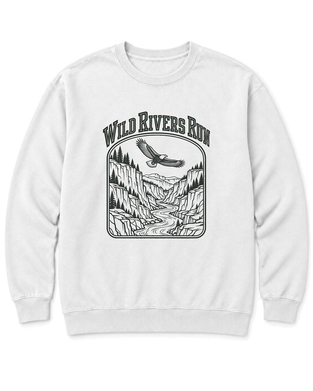 Wild Rivers Run Sweatshirt - White