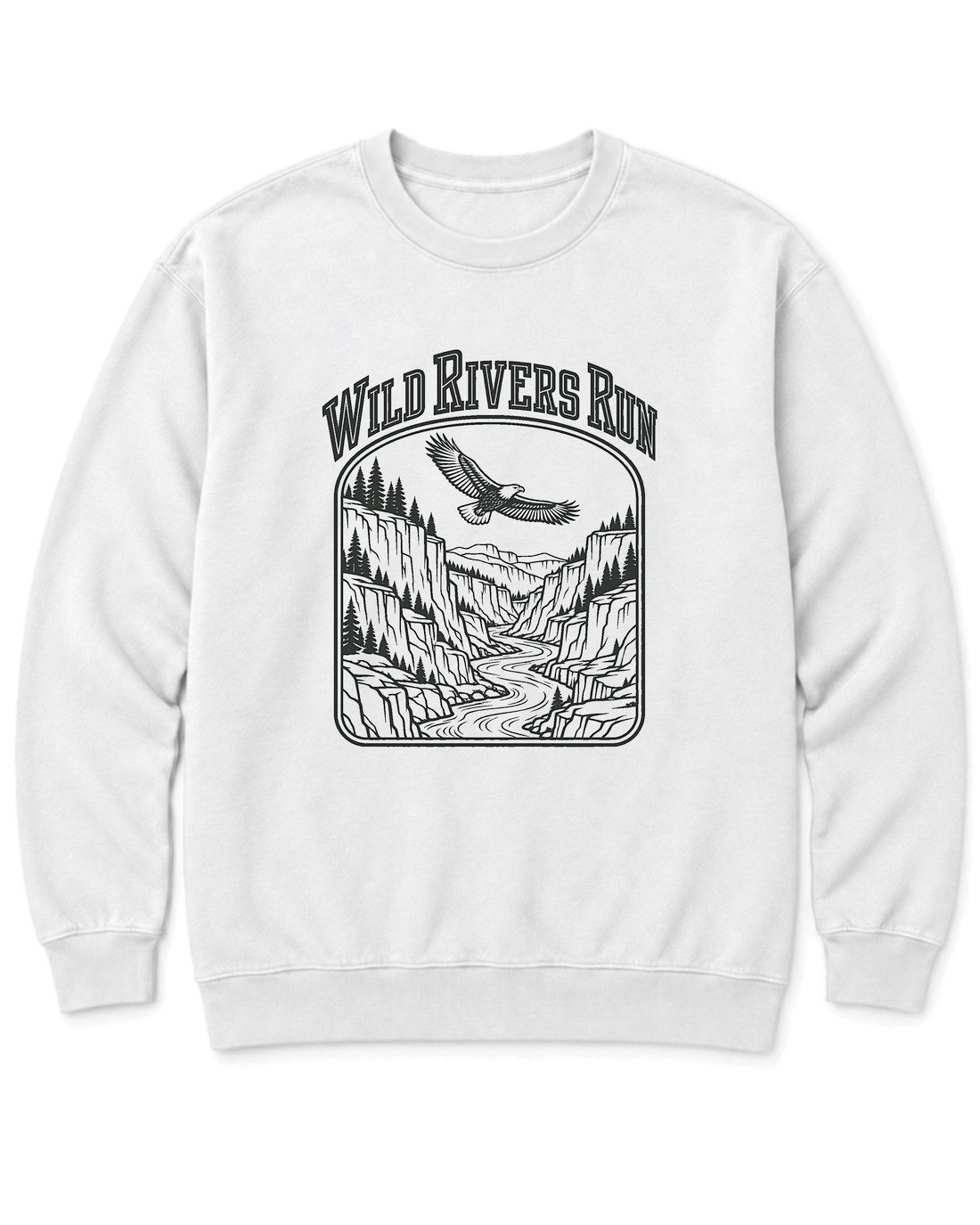 Wild Rivers Run Sweatshirt - White