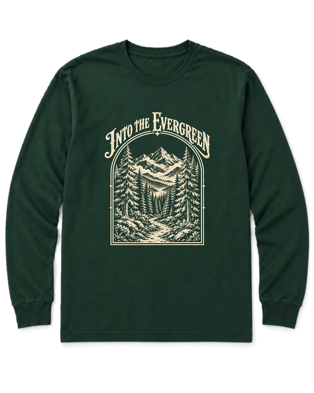Into the Evergreen Long Sleeve Shirt - Forest Green