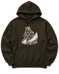 Bear in a Canoe Hoodie - Dark Chocolate