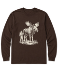 Moose Right of Way Long Sleeve Shirt - Dark Chocolate