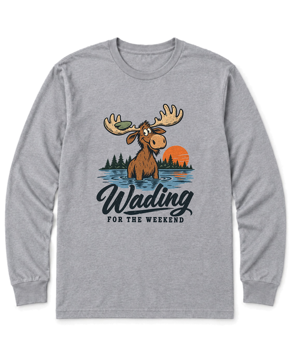 Wading for the Weekend Long Sleeve Shirt - Sport Grey