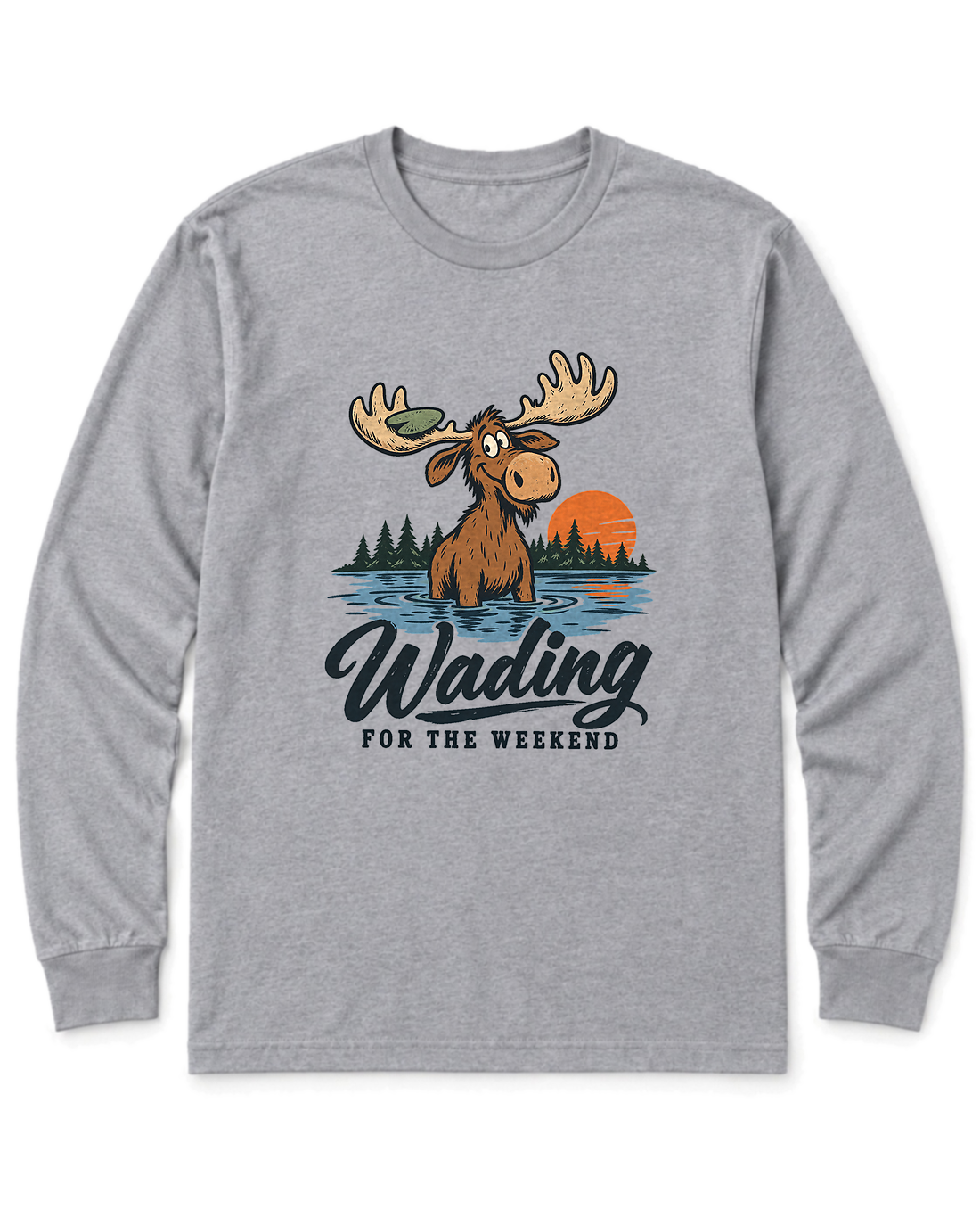 Wading for the Weekend Long Sleeve Shirt - Sport Grey