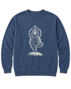 Tree Pose Bear Sweatshirt - Denim