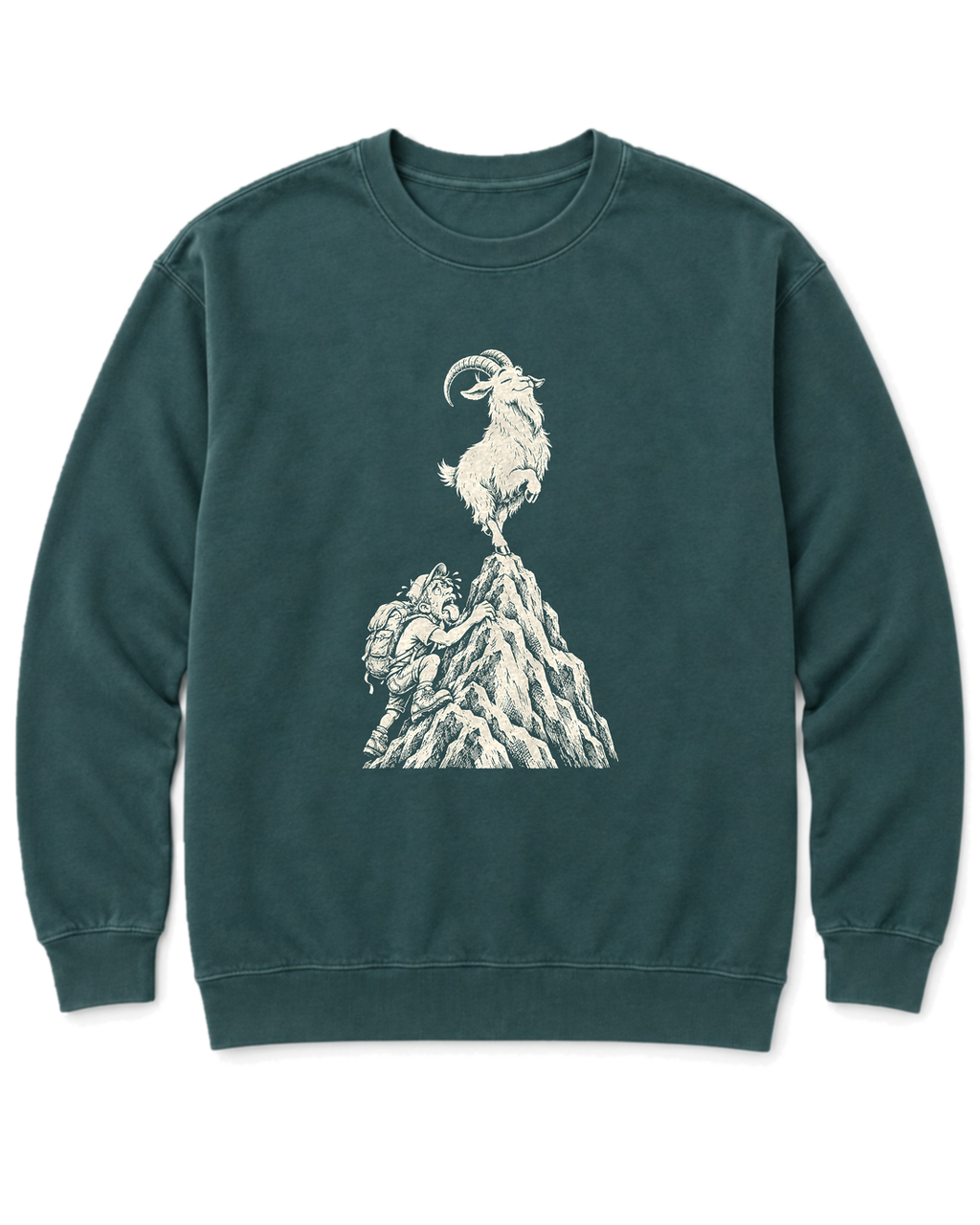 Show-Off Mountain Goat Sweatshirt - Blue Spruce