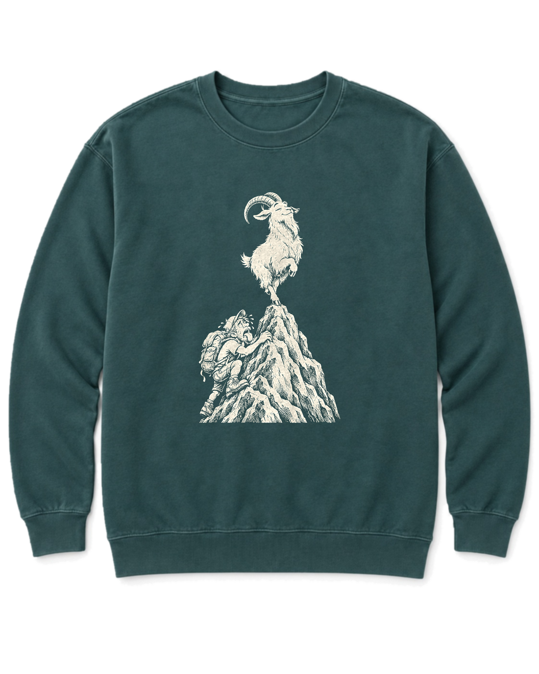 Show-Off Mountain Goat Sweatshirt - Blue Spruce