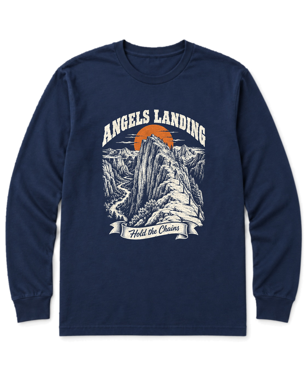 Angels Landing Long Sleeve Shirt - Navy