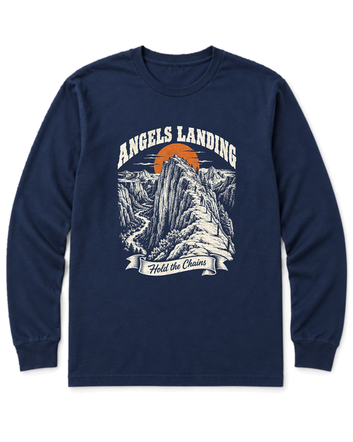 Angels Landing Long Sleeve Shirt - Navy
