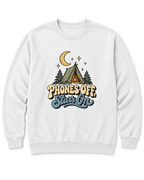 Phones Off, Stars On Sweatshirt - White
