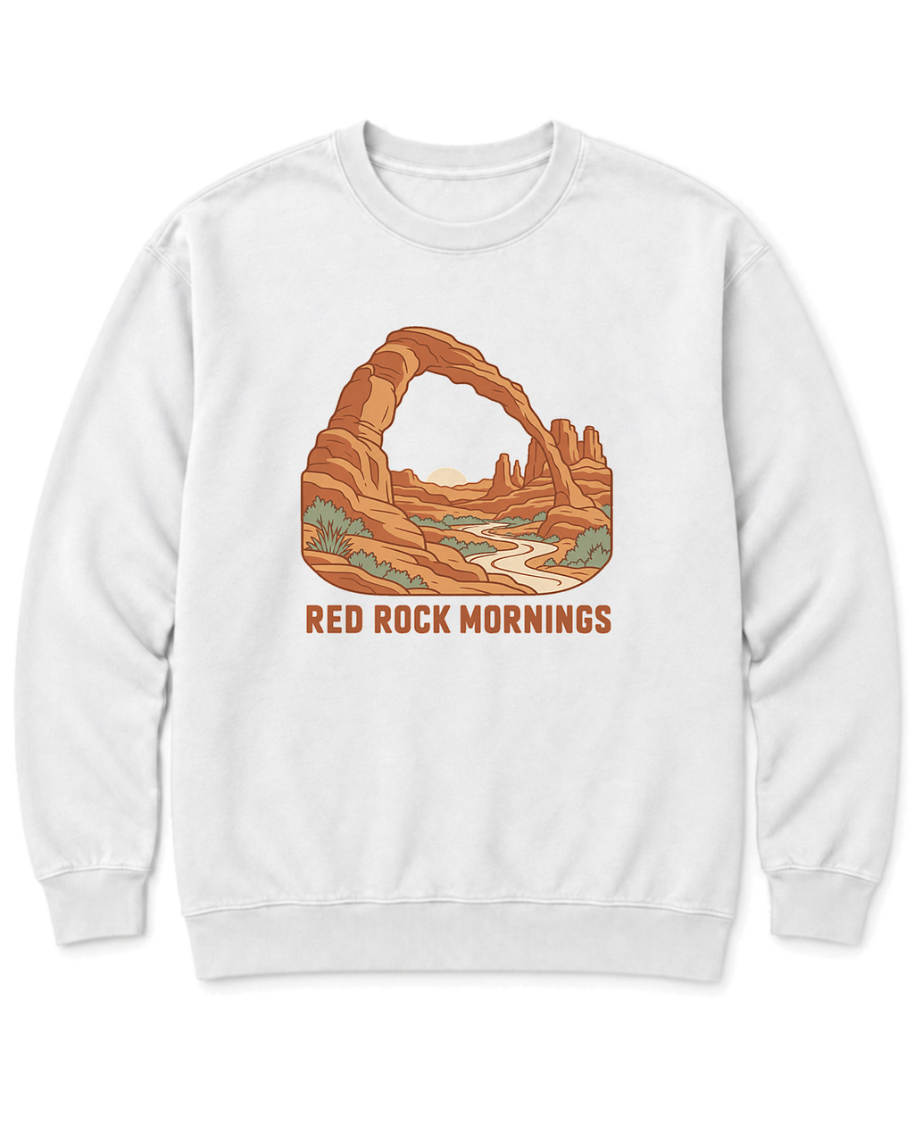 Red Rock Mornings Sweatshirt - White