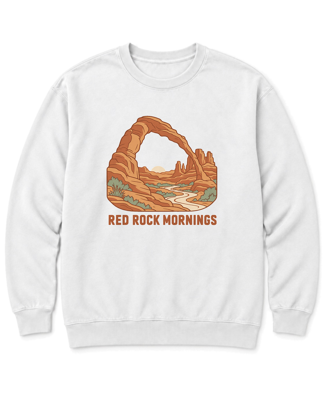 Red Rock Mornings Sweatshirt - White