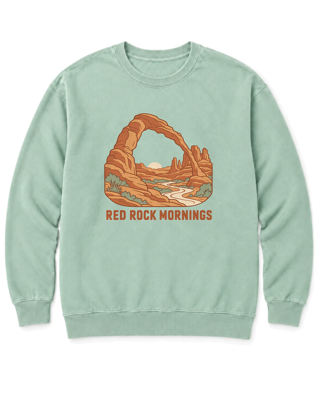 Red Rock Mornings Sweatshirt - Chalky Mint