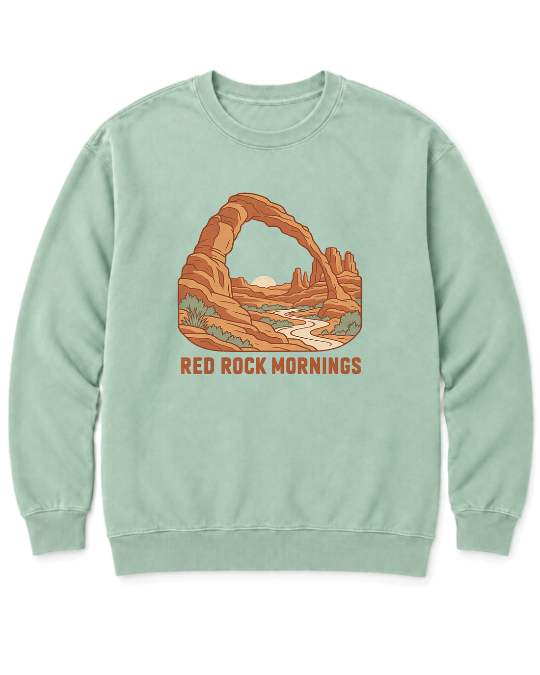 Red Rock Mornings Sweatshirt - Chalky Mint