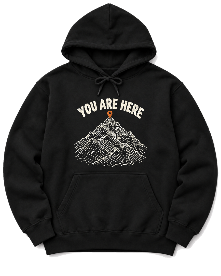 You Are Here Hoodie - Black
