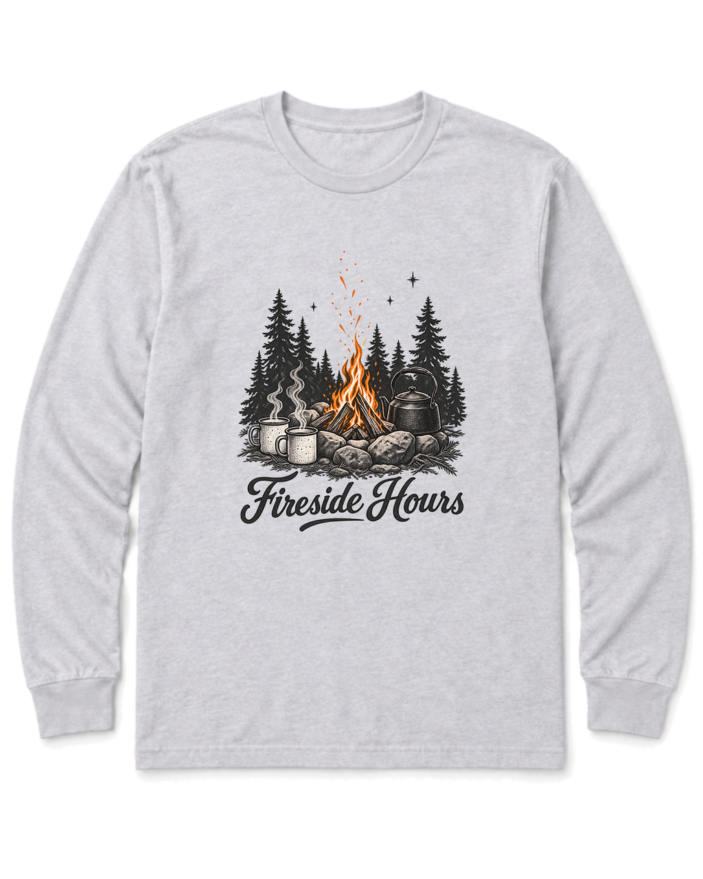 Fireside Hours Long Sleeve Shirt - Ash