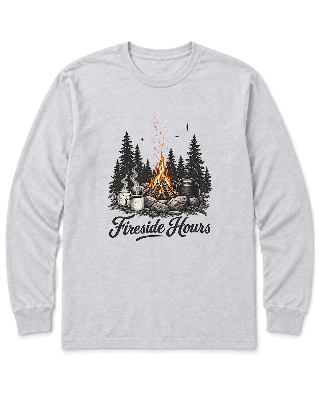 Fireside Hours Long Sleeve Shirt - Ash
