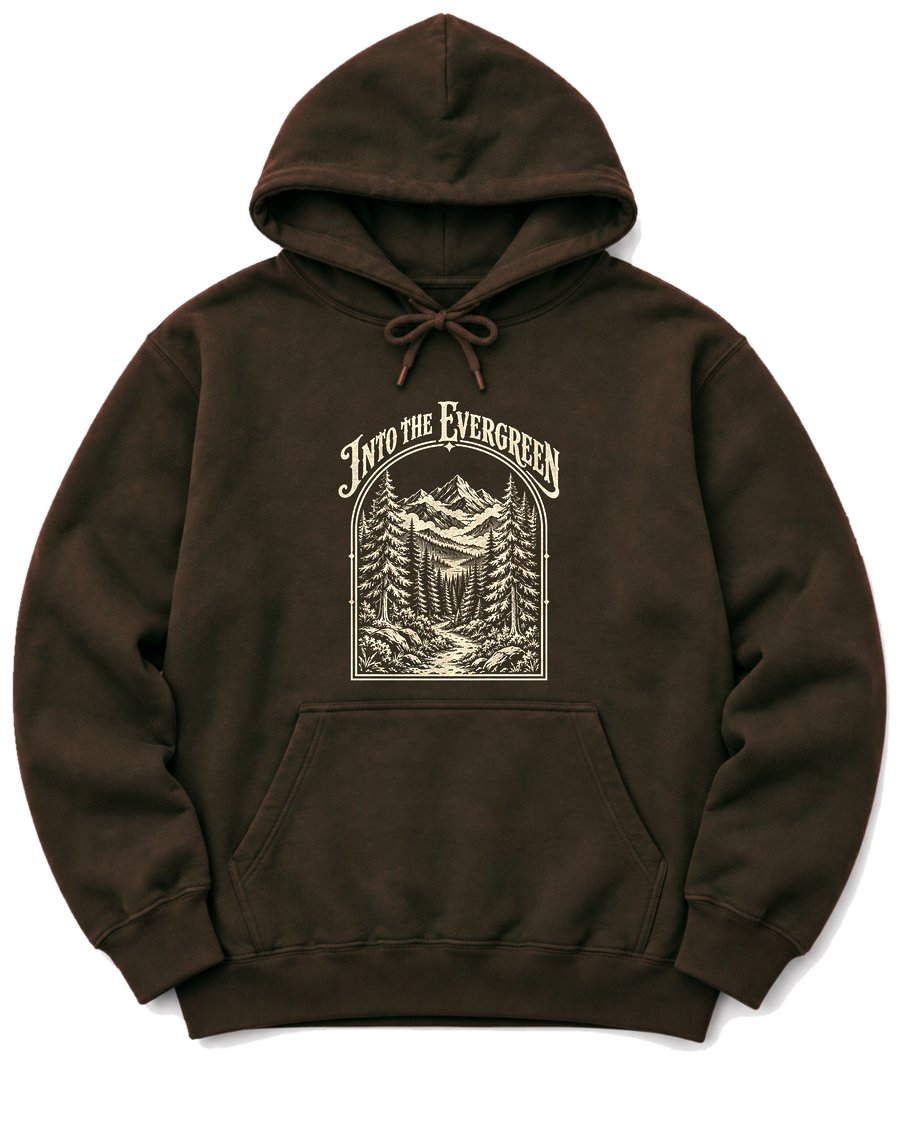 Into the Evergreen Hoodie - Dark Chocolate
