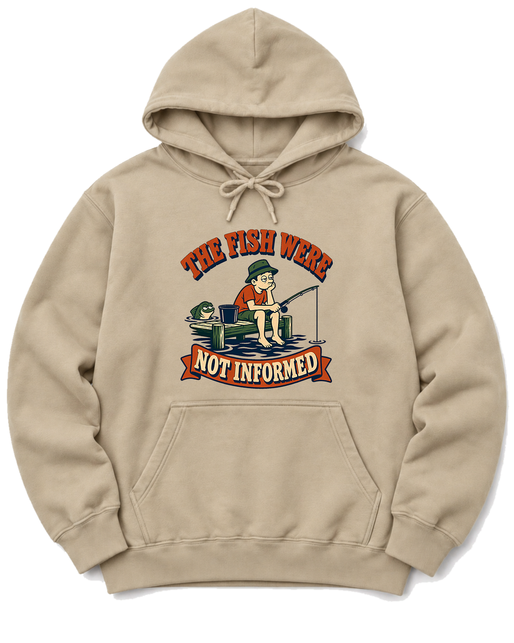 The Fish Were Not Informed Hoodie - Sand