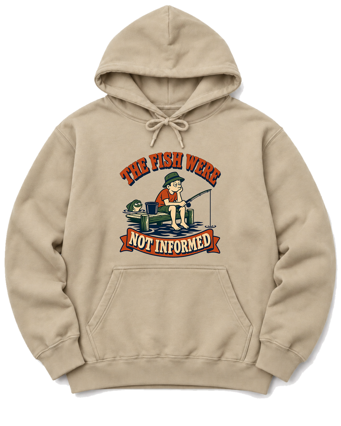 The Fish Were Not Informed Hoodie - Sand