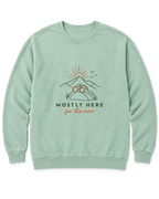 Mostly Here for the View Sweatshirt - Chalky Mint