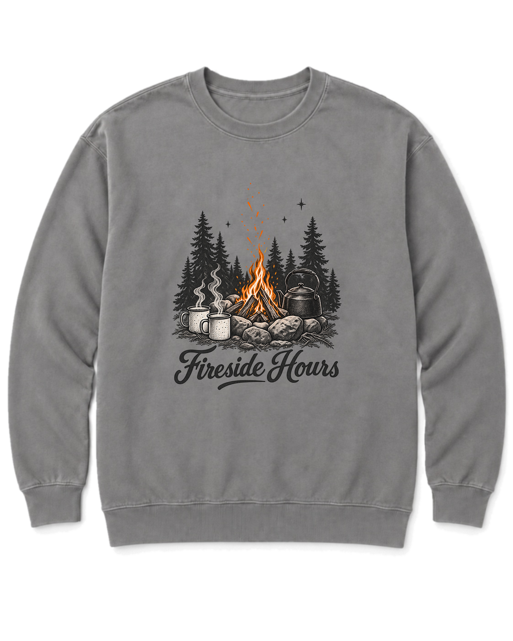 Fireside Hours Sweatshirt - Grey