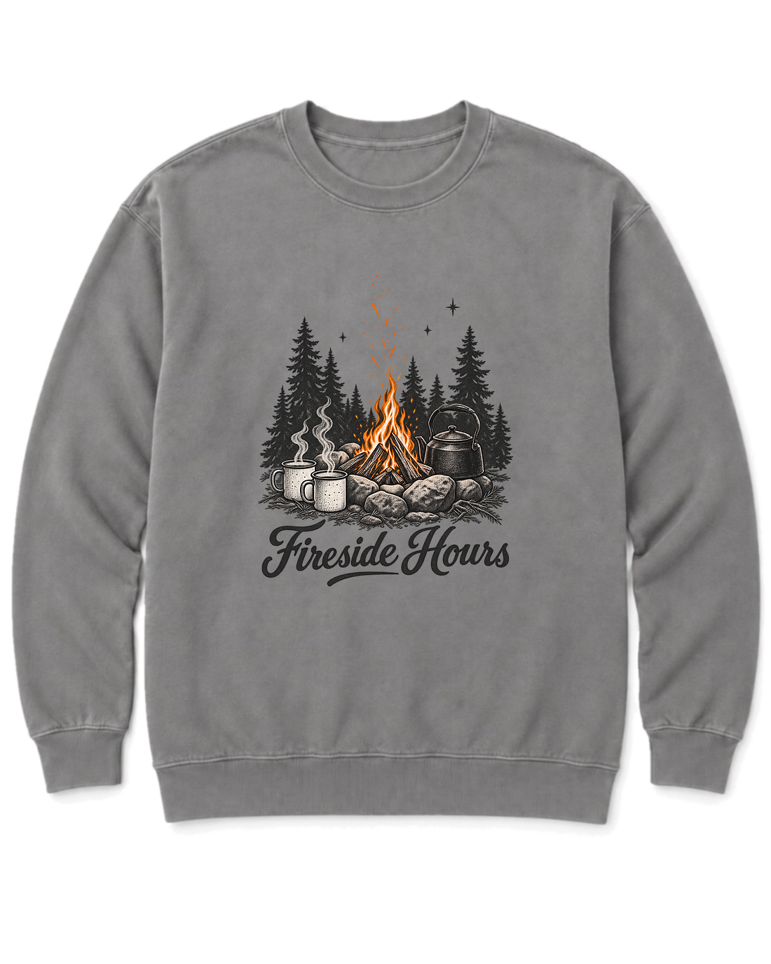 Fireside Hours Sweatshirt - Grey