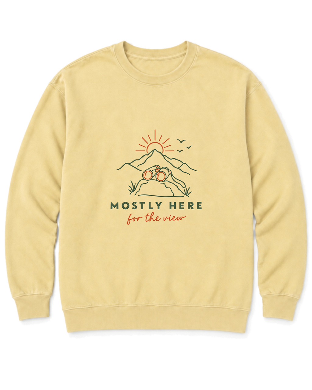 Mostly Here for the View Sweatshirt - Butter