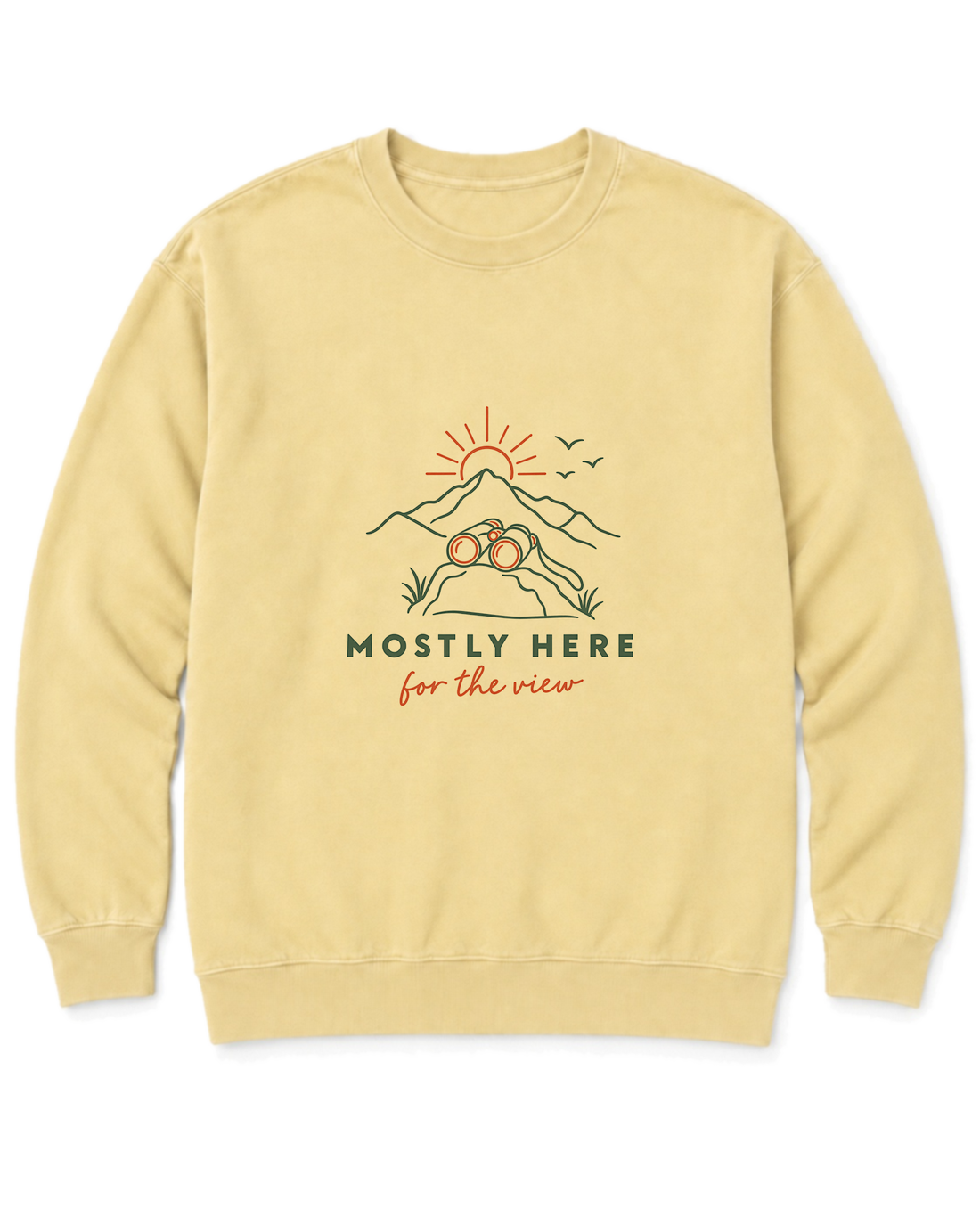 Mostly Here for the View Sweatshirt - Butter