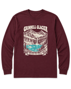 Grinnell Glacier Long Sleeve Shirt - Maroon