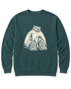 Bear in a Tiny Tent Sweatshirt - Blue Spruce