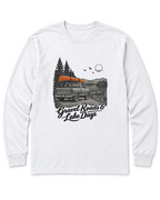 Gravel Roads & Lake Days Long Sleeve Shirt - White