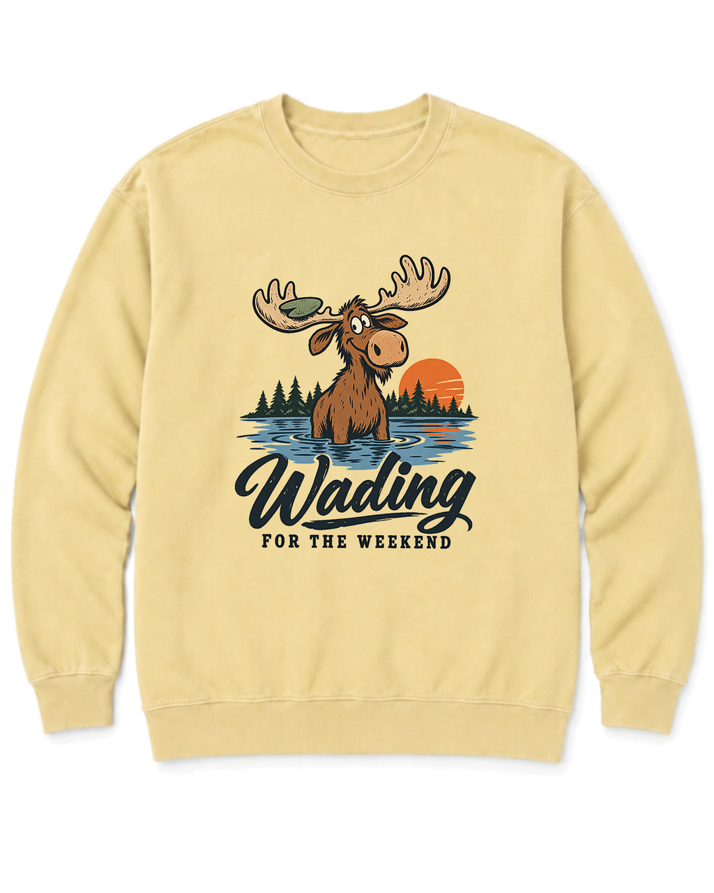 Wading for the Weekend Sweatshirt - Butter