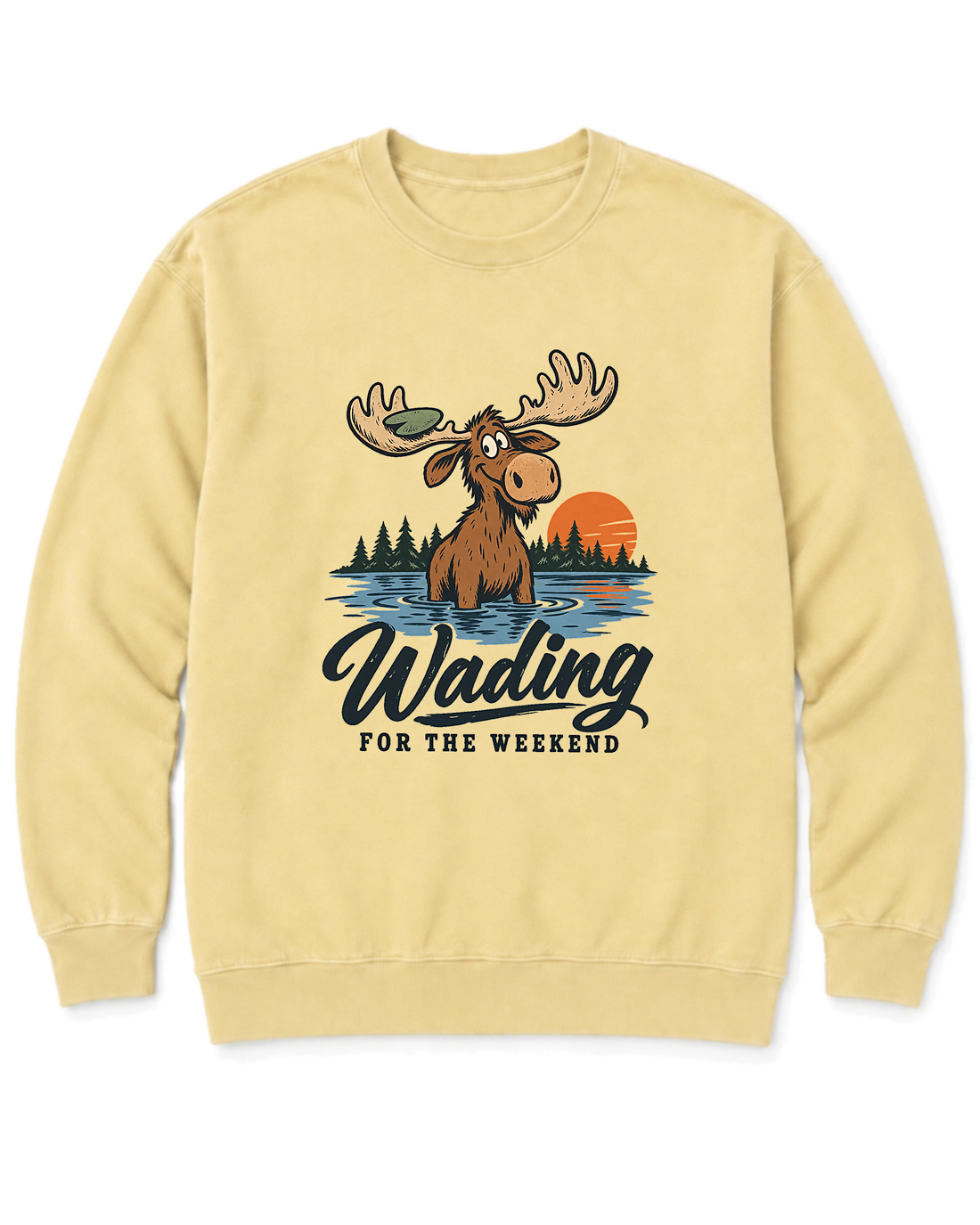 Wading for the Weekend Sweatshirt - Butter