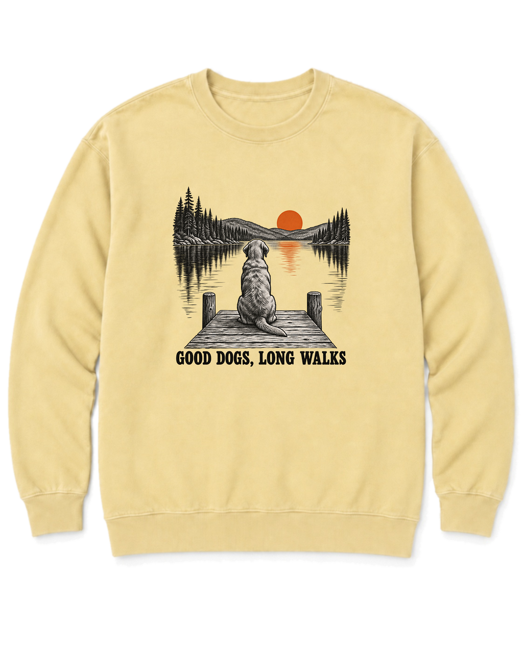 Good Dogs, Long Walks Sweatshirt - Butter