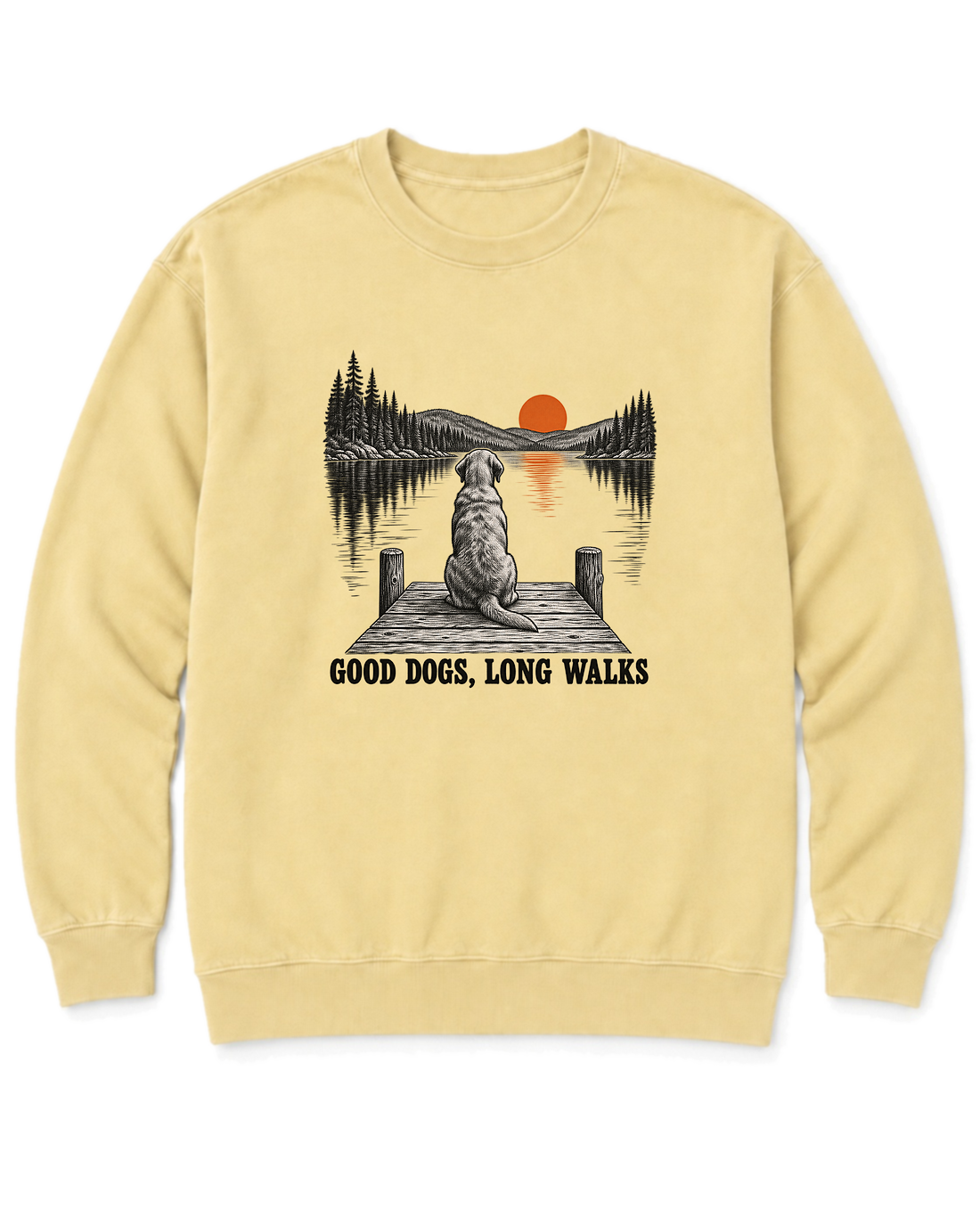 Good Dogs, Long Walks Sweatshirt - Butter