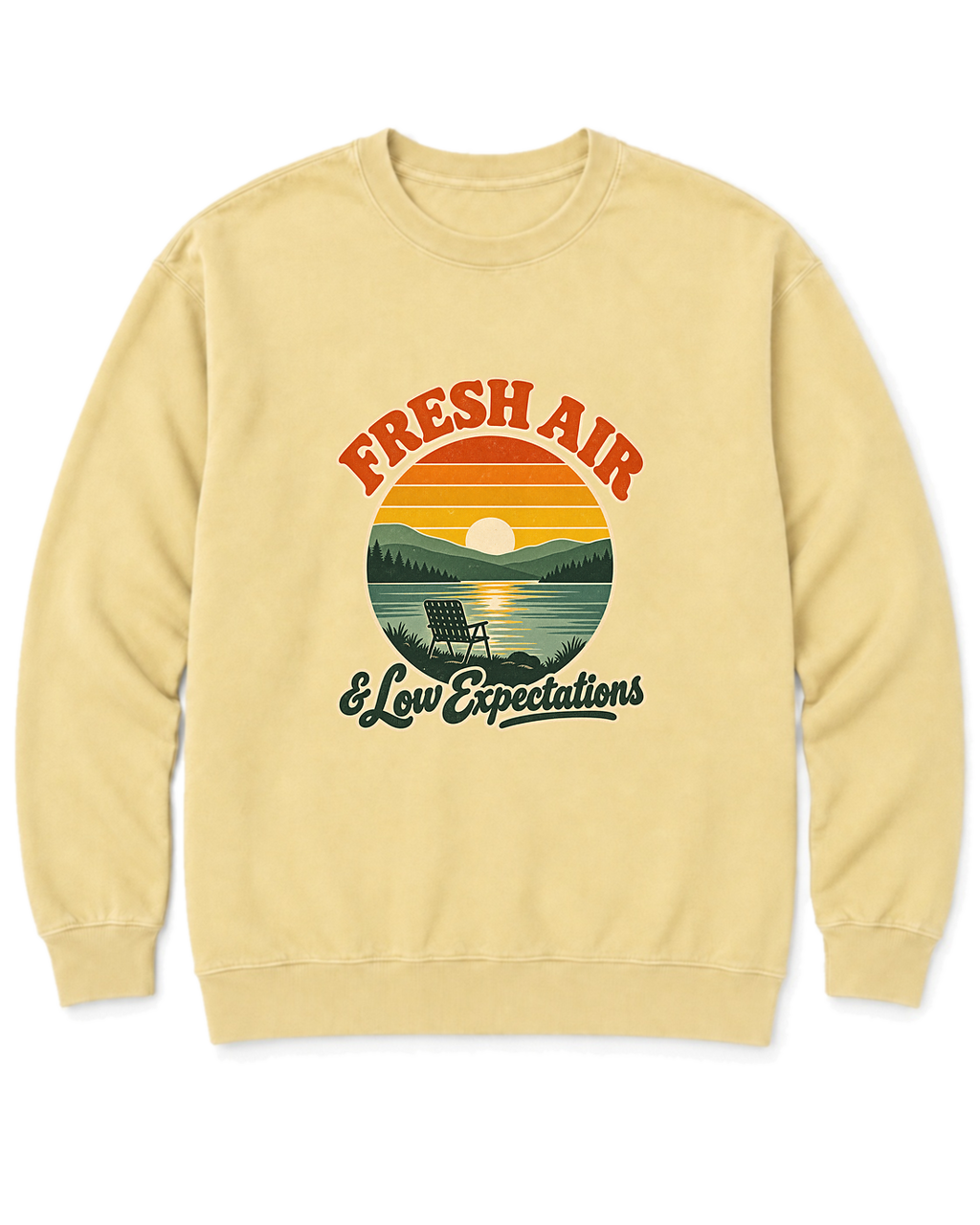 Fresh Air & Low Expectations Sweatshirt - Butter