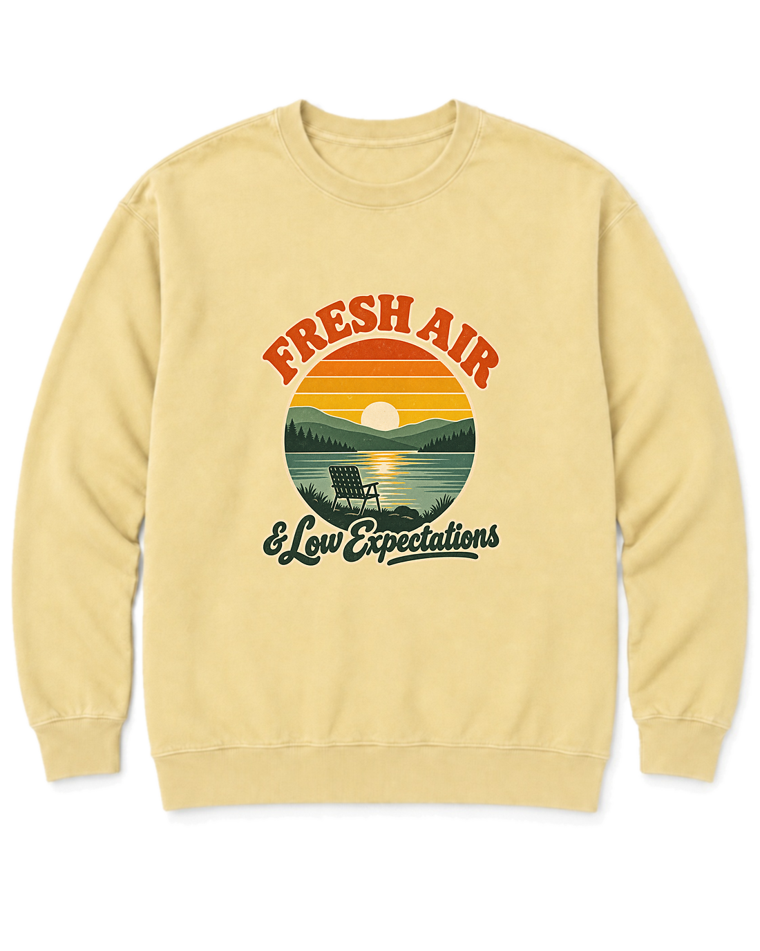 Fresh Air & Low Expectations Sweatshirt - Butter