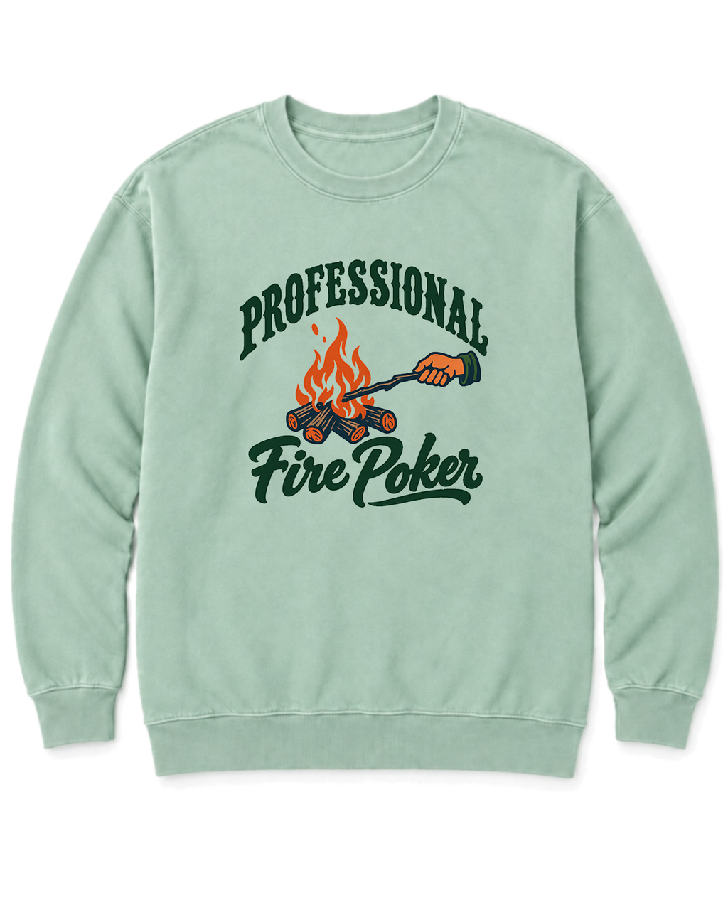 Professional Fire Poker Sweatshirt - Chalky Mint