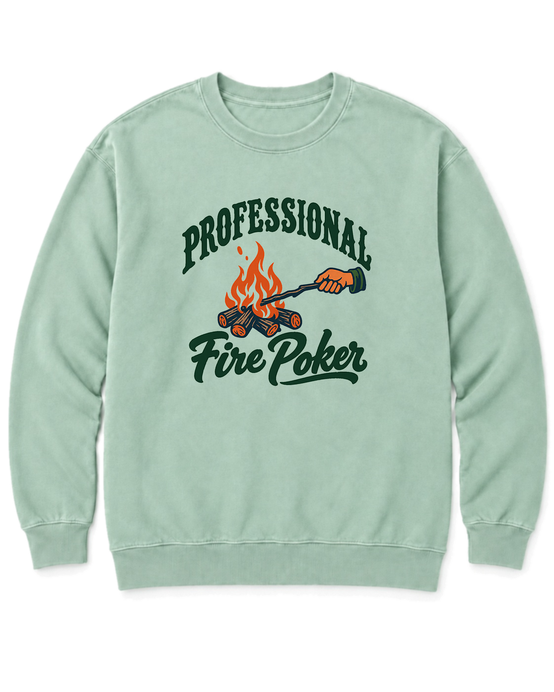 Professional Fire Poker Sweatshirt - Chalky Mint